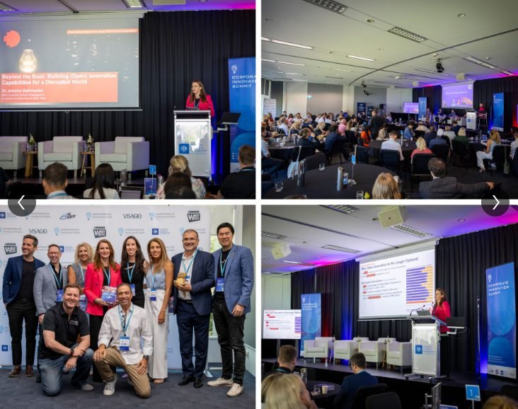 Justyna delivering the keynote at the Corporate Innovation Summit, Perth